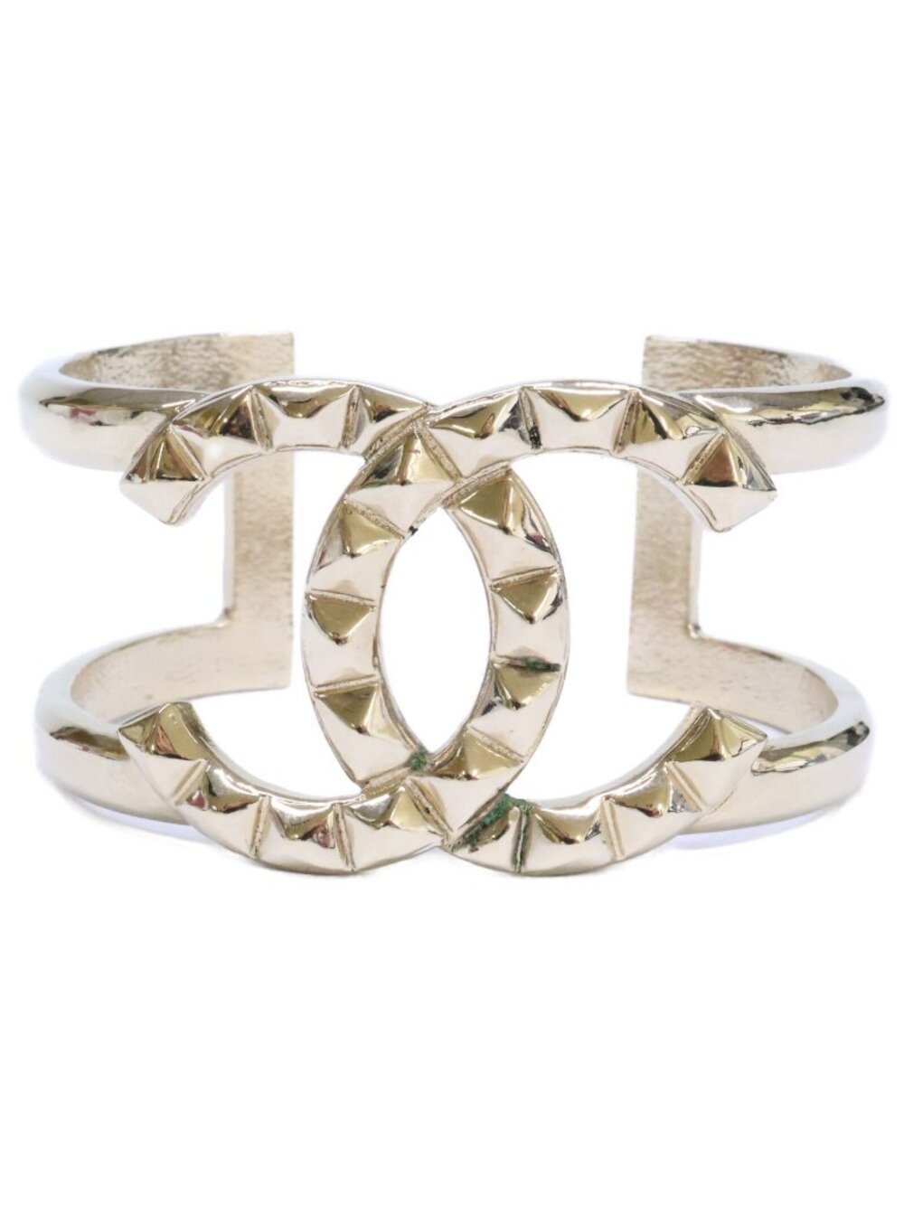 Chanel Studded CC Logo Bangle Bracelet